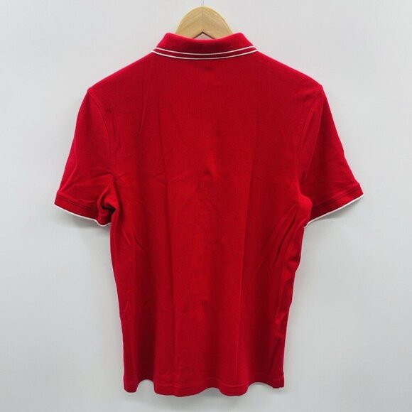 Michael Kors Mens Size Small 100% Cotton Logo Short Sleeve Polo Shirt in Red - Picture 3 of 5